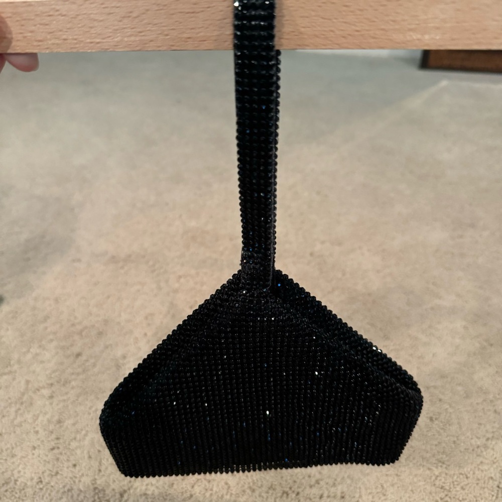 Elegant Black Beaded Handbag